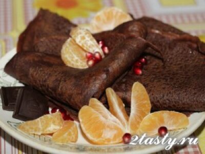 Рецепт Блины шоколадные (фото)