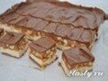 Фото Шоколадные батончики сникерс домашнего приготовления