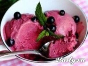 Рецепт Домашнее мороженое из черной смородины с мятой (фото)