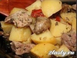 Рецепт Мясо с картофелем в рукаве (фото)