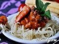 Фото Паста с морепродуктами в томатном соусе