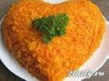Фото Картофельный салат с говядиной «Сердце для любимой»