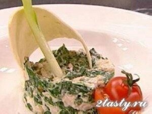 Рецепт Острый салат из курицы со шпинатом (фото)