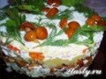 Фото Слоеный салат из телятины с опятами
