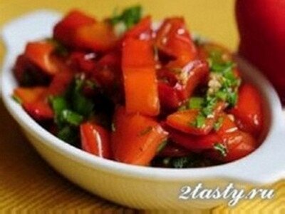 Рецепт Салат из жаренного сладкого красного перца (фото)