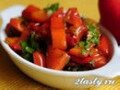 Салат из жаренного сладкого красного перца
