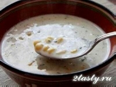 Рецепт Сырный суп с кукурузой (фото)