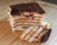 Фото Шоколадный торт-эклер из печенья и ванильного пудинга