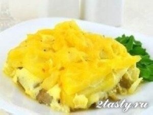 Рецепт Запеканка из картофеля с шампиньонами и сыром (фото)
