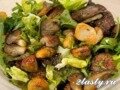 Салат с печенью и грибами