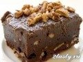 Пирожное «Брауни» с шоколадом и грецкими орехами