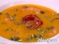 Тыквенный суп-пюре с креветками